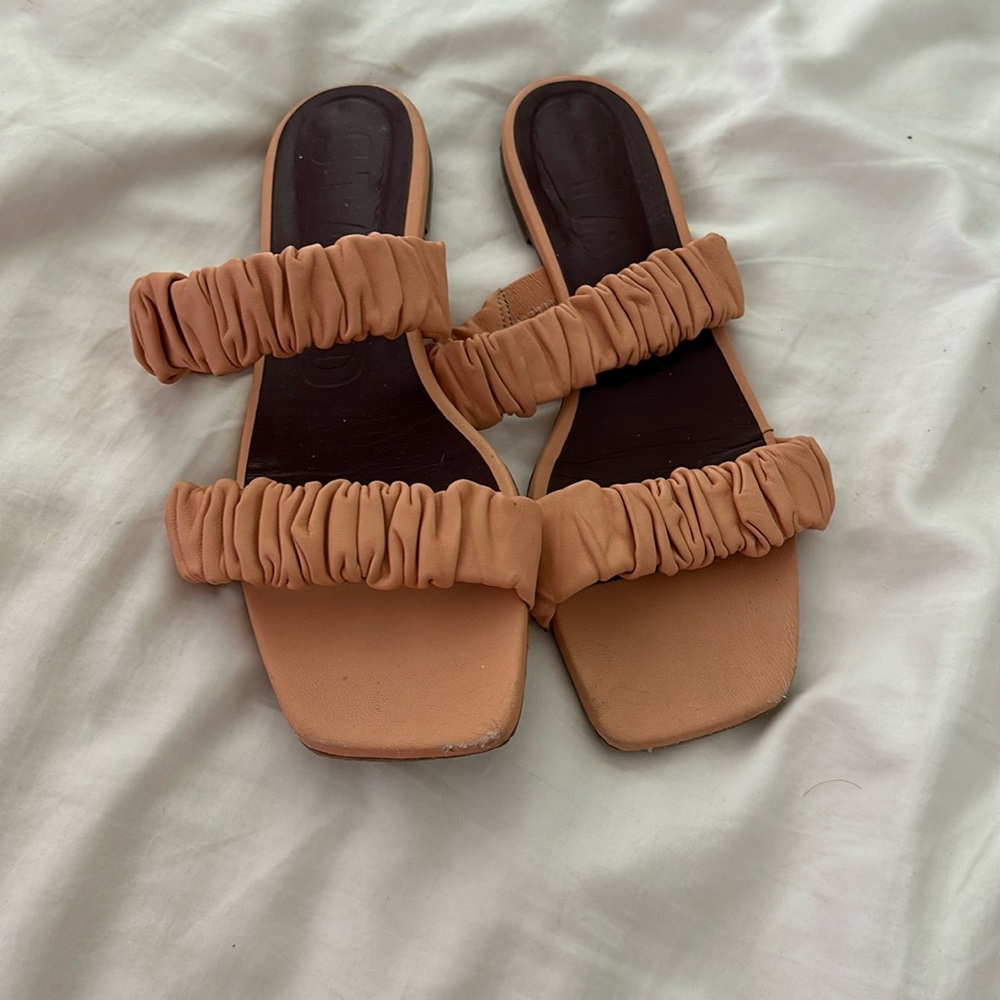 Staud Maya Ruched Sandals